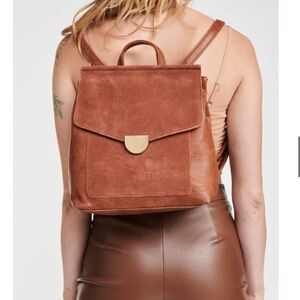 Moda Luxe NWT suede and vegan Leather Convertible Backpack in Brown/Rust
